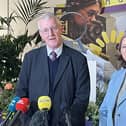 Secretary of State for Northern Ireland Hilary Benn and NIO minister Fleur Anderson. Photo: Rebecca Black/PA Wire