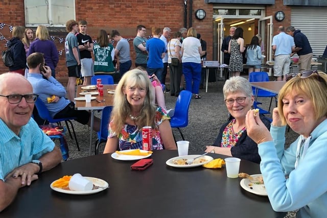A barbecue was held to start the weekend of anniversary celebrations