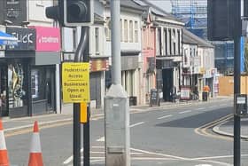 North St Lurgan, Co Armagh is open for business following collapse of a wall at the Irish National Foresters club on July 6.
