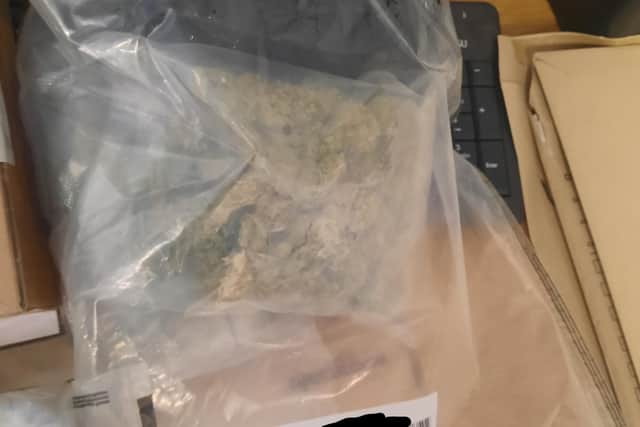 Police image of items seized during 'a day of proactive action against the supply of illegal drugs'. Photo issued by PSNI