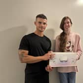 Cameron Balmer (Lisburn), Sentireal Development Team Manager and Finley Houston (Dromara), SERC Level 3 National Extended Diploma in IT - IT Professional student. Pic credit: SERC