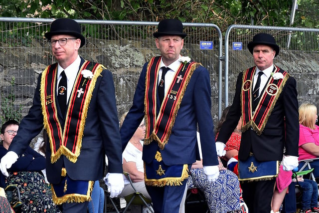 Sir Knights on Parade at Scarva on Thursday. TH316.