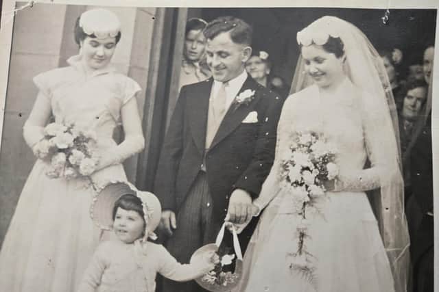 Brendan and Eileen Mackle, who owned Mackle's shop in Portadown, on their wedding day.