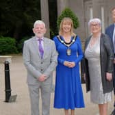Mrs Pat Mulligan (Festival Director) and Mr Frank Mulligan (President) of Banbridge Performing Arts Festival celebrate their 50th anniversary at a civic reception hosted by the Lord Mayor, Alderman Margaret Tinsley and Alderman Paul Greenfield. CREDIT: LiamMcArdle.com