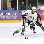 Belfast Giants Kohei Sato in action against the Nottingham Panthers at the Motorpoint Arena. Picture: Panthers Images