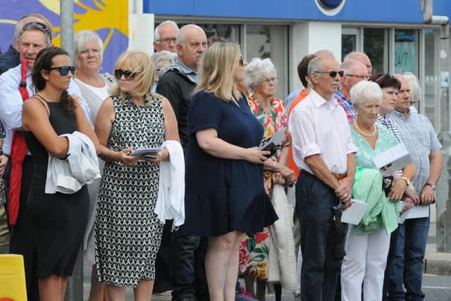 Some of the crowd who gathered at the War Memorial for the Unveiling and Re-dedication Service. © Photo: Gary Gardiner. C2327522