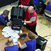 Ballot boxes being opened at the last Assembly election which saw gains for nationalists and Alliance.