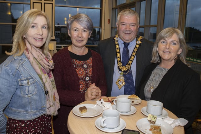 The Mayor of Causeway Coast and Glens Borough Council Councillor Ivor Wallace pictured with Ann McDermott, Carmel Carlin and Suzanne Brady