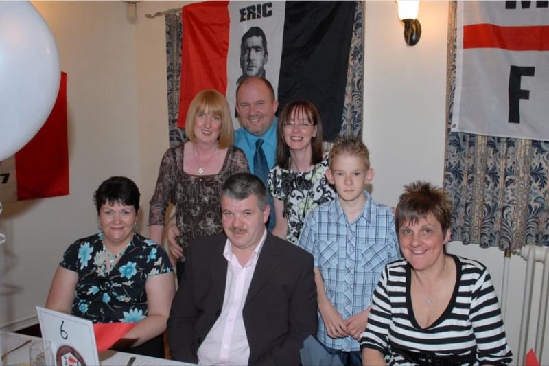 A trip down memory lane for these fans pictured at the 2008 function hosted by Larne branch of the Manchester United Supporters' Club.