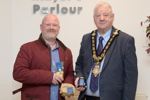 Andy Killen from Dundarave Estates, who won a Gold award for mini shortbread and a Bronze for Grape, Red wine and Rosemary Jelly Chutney at the Blas Na hEireann Irish Food Awards, as well as achieving 1-star at the Great Taste Award for Christmas Pudding.