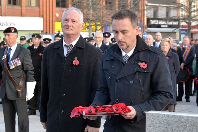 A wreath is laid on behalf of the Polish Consulate. PT46-224.