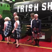 The Royal Scottish Country Dancing Association performed a dance called 'The Flying Scotsman' at Whitehead Railway Museum.