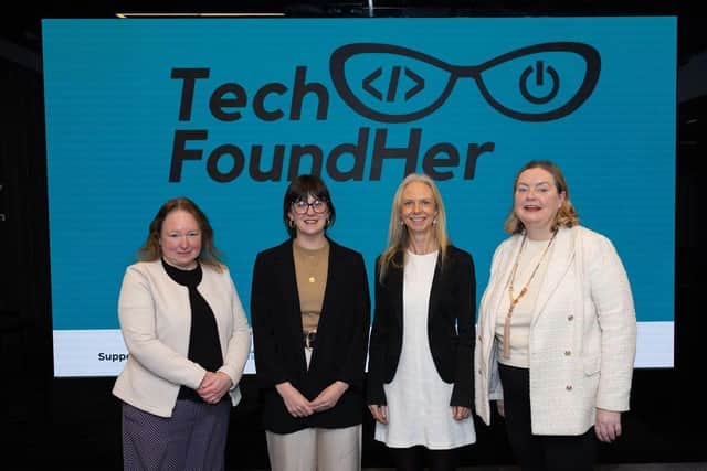 From left - Anna-Marie Turley (Enterprise Ireland), Meg Magill (Innovation & Entrepreneurship Project Manager, InterTradeIreland), Breda O’Callaghan (Managing Director of KPMG Ireland) and Mairin Murray (CEO TechFoundHer)