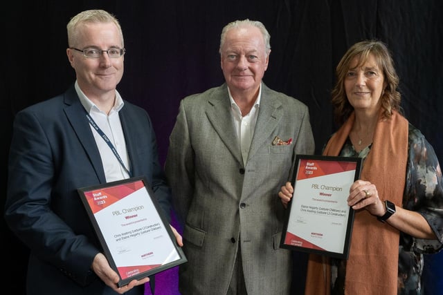 Chris Keating, Built Environment lecturer and Elaine Hegarty, Childcare lecturer, received the Project-Based Learning Champion accolade.
