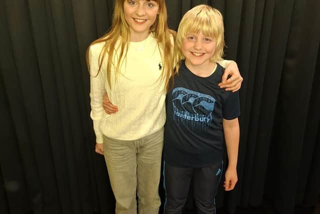 Leon Armstrong will become Chip in Lisnagarvey Operatic Society's Beauty and the Beast and his older sister Amelia is in the chorus. Pic credit: LODS