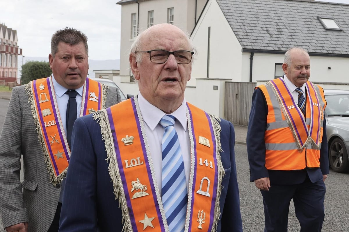 Castlerock Lol 141 annual church service in castlerock church of ireland