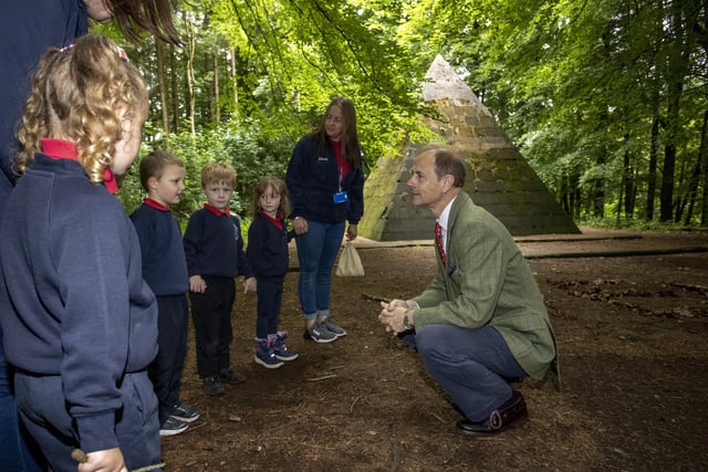 Prince Edward meets local school children at the Garvagh Pyramid. Credit McAuley/McAuley Multimedia