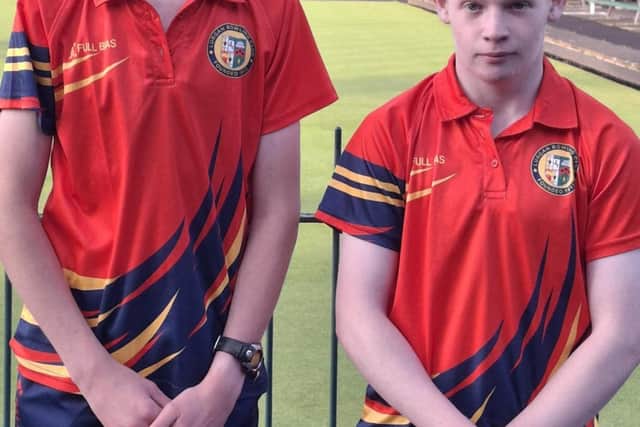 Jake Frazer and Thomas Martin who had a close game with a Sydenham Pair in the inaugural NIBA U25 Open Pairs Championships