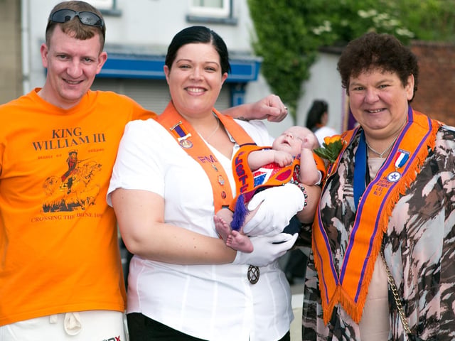 Richard and Angela Kirkpatrick with baby William and Wendy McWhirter. INCT 29-402-RM
