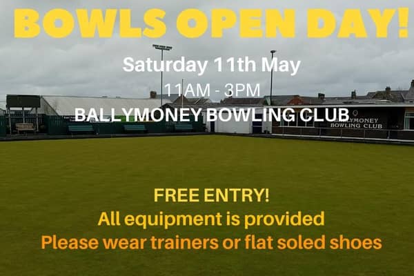 Ballymoney Bowling Club is holding a free taster day for anyone interested in trying their hand at bowling. Credit Ballymoney Bowling Club