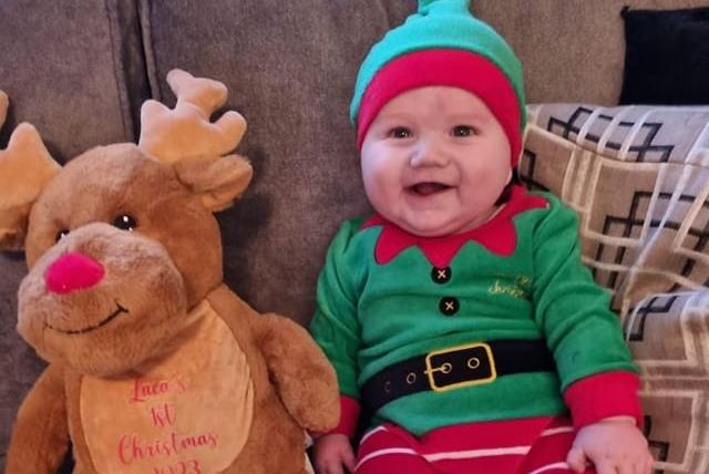 A lovely snap of Luca with Rudolph.