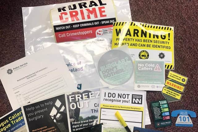 Police are providing crime prevention advice and security marking to rural communities to help improve security.