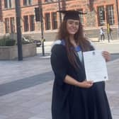 Holly Boyd at her graduation in the University of Liverpool.