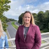 Cllr Joy Ferguson (right) and fellow A1 safety campaigner Monica Heaney, whose son Karl was tragically killed on the A1 in May 2018, aged just 27. Picture: Joy Ferguson