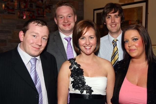 David Lucas and guests in Corr's Corner Hotel for the annual awards dinner for Ophir Rugby Football Club in 2010.