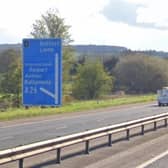 Belfast-bound motorists are warned of a crash near J1 Dunsilly. Picture: Google