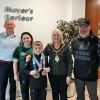 Causeway Coast and Glens Mayor congratulates nine-year-old Brazilian Jiu-Jitsu world champion Leon