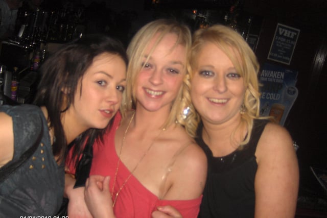 Party girls at Traks on New Year's Eve 2010, Ashleigh, Emma and Charlene from Portrush
