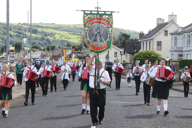 Glen Maghera pictured at the Co Antrim AOH parade in Carnlough on Sunday