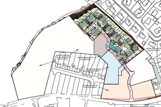 The approved housing scheme in Dollingstown will be part of a larger residential development currently under construction. Image: ABC planning portal