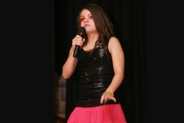 Pictured on stage at Downshire in 2010 singing a Lady Gaga number was Lauren Finn.