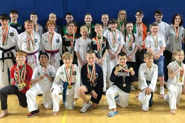 UKTCNI team – the whole Northern Ireland team which competed on Saturday, with coaches and National Coach, Leo Maguire. Credit: Contributed