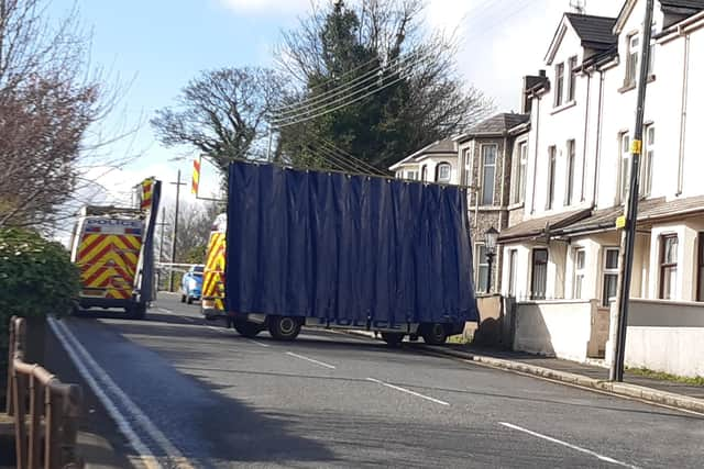 A woman has died following a house fire in Church Street, Portadown, Co Armagh.