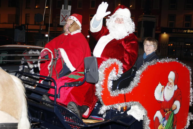 Santa arrives to switch on the Christmas Lights in Portrush back in 2009
