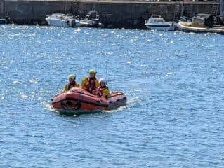 Portrush RNLI returning to station on Sunday afternoon after responding to a report of a missing child. Picture: RNLI