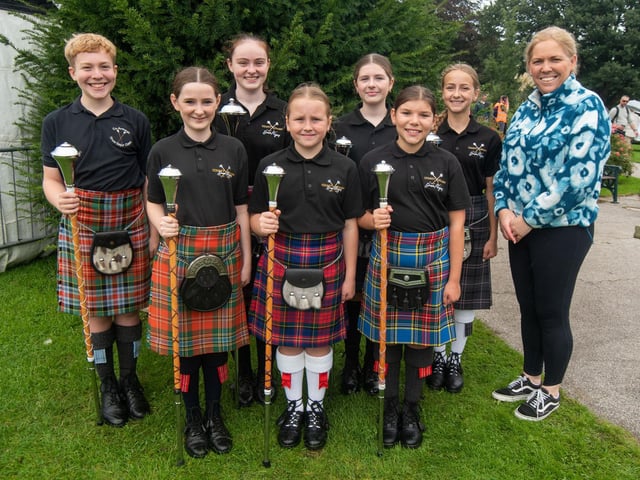 Members of the Co Armagh Drum Major Class who entertained the audience at the Culture In The Park event. Also included is tutor Andrea Gibson.
