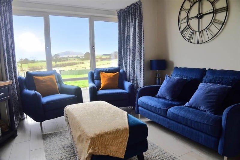 Living area off kitchen with views of Slemish mountain.