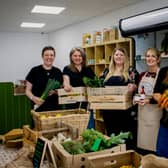 Some of the team at Carrick Greengrocers, a new co-operative that opened on West Street in the town.  Photo: Holly McKenzie