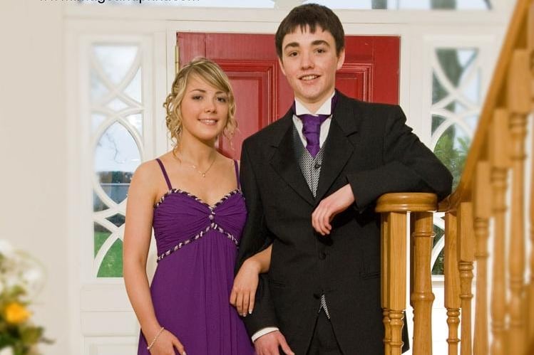 Claire Cusack and Adam Watt about to leave for the Ballycastle High School formal at the Rosspark Hotel in 2008