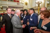 Rahul Rajesh meeting King Charles. Pic credit: SEHSCT