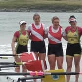 Bann's Katie Shirlow and Flynn Greene rowed in the quadruple sculls as a composite crew, along with former Bann rower Dineka Maguire and a rower from Kincasslagh. Credit Geoff Bones