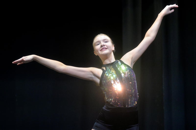 Grace McGrenaghan taking part in the Tap Solo 13-14 Years competition at Portadown Dance Festival on Monday. PT17-242.