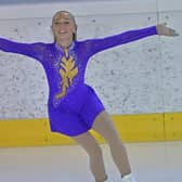 Golden girl...Katesbridge ice skater Emma Lutton, who struck gold and silver at the international event in Trento, Italy, last weekend.