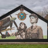 The new Ballymena Spitfire mural in Drumtara, Ballee. Photo by David Pettard