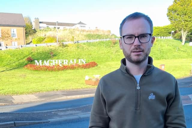 Armagh, Banbridge and Craigavon Council SDLP Cllr Ciaran Toman who is campaigning for a pedestrian crossing in Magheralin.