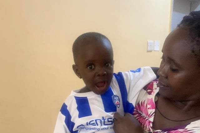 Just one of the kits supplied by Coleraine FC for the children of Dikka,